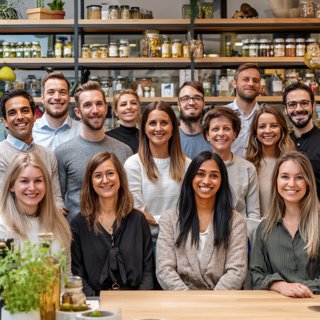 Щаслива жінка європейської зовнішності віком 30-35 років тримає тарілку зі свіжими овочами та усміхається, реалістичний стиль, природне освітлення